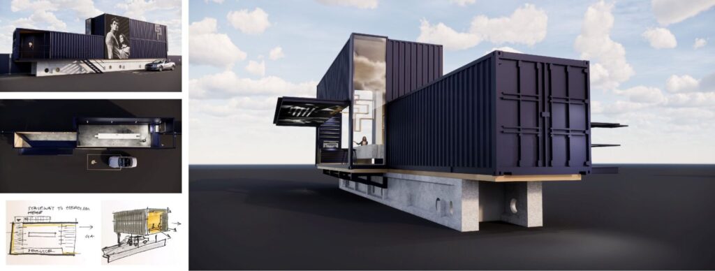 Experience XS: "An immersive experience centre on a building site, tailered to envision the atmosphere after renovation." concept development in collaboration with Zandbeek.