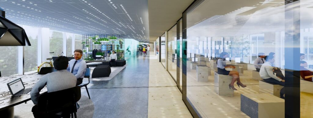 An experience centre fot a technology firm: "A merge of the analogue and digital world."