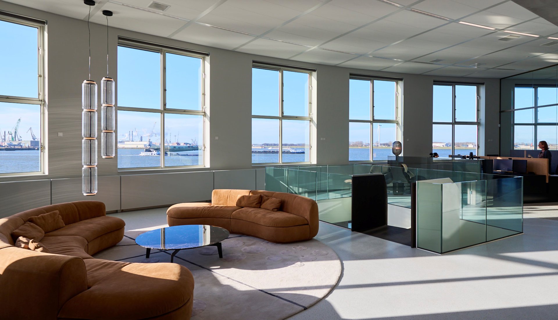 Interior view with modern design elements.