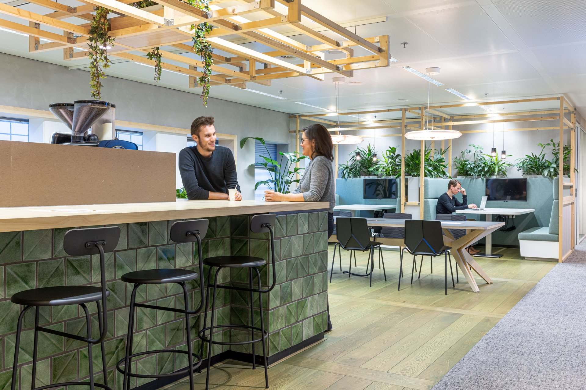 Interior design showcasing sustainable materials