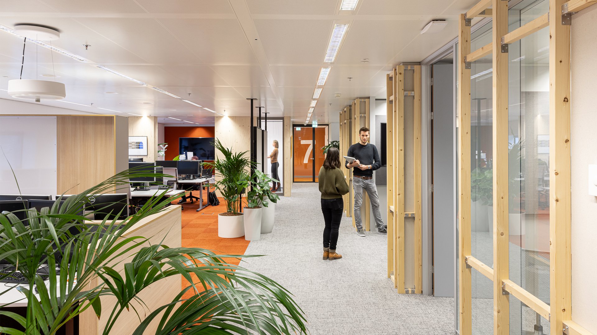 Workspace design with sustainable materials