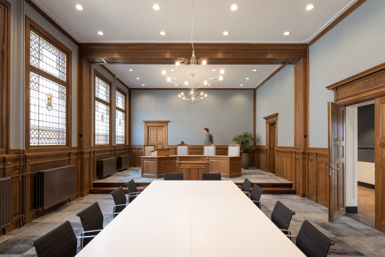 Interior view of the restored Palace of Justice