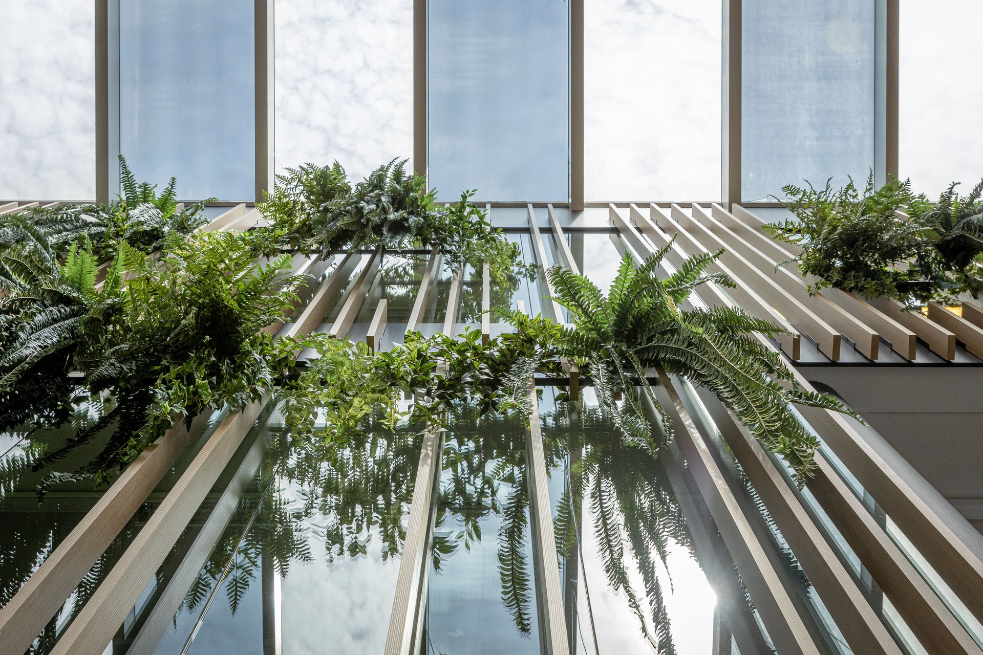 Interior with vertical connections