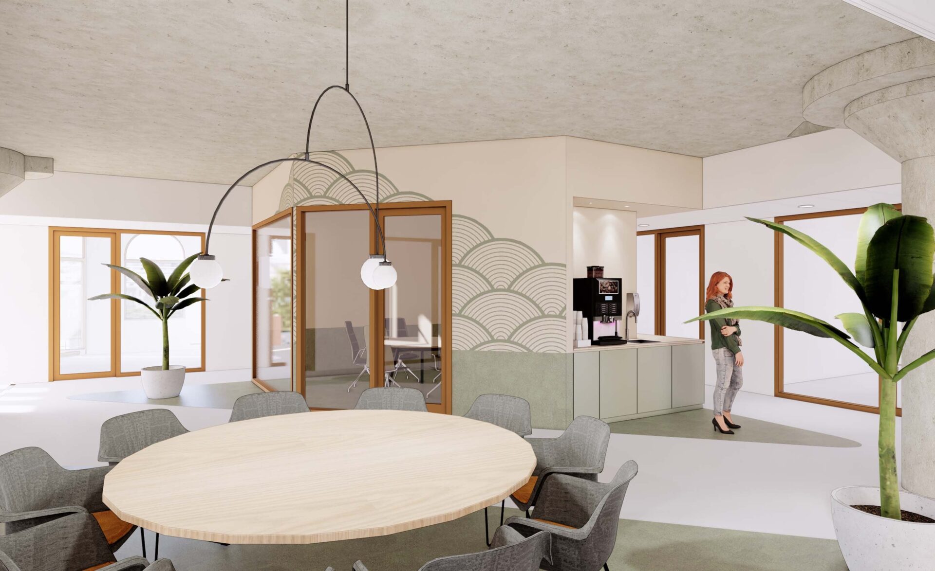 Exterior view of the Herta Mohr Building with surrounding greenery