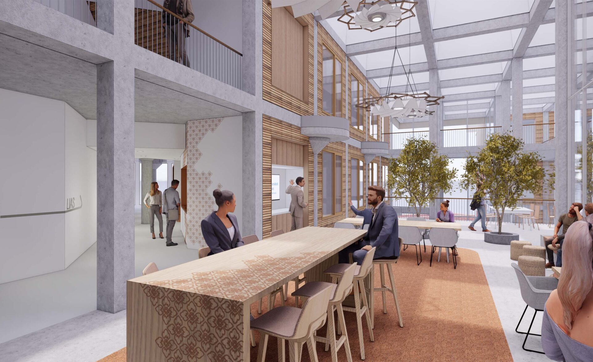 Wide view of the Herta Mohr Building exterior