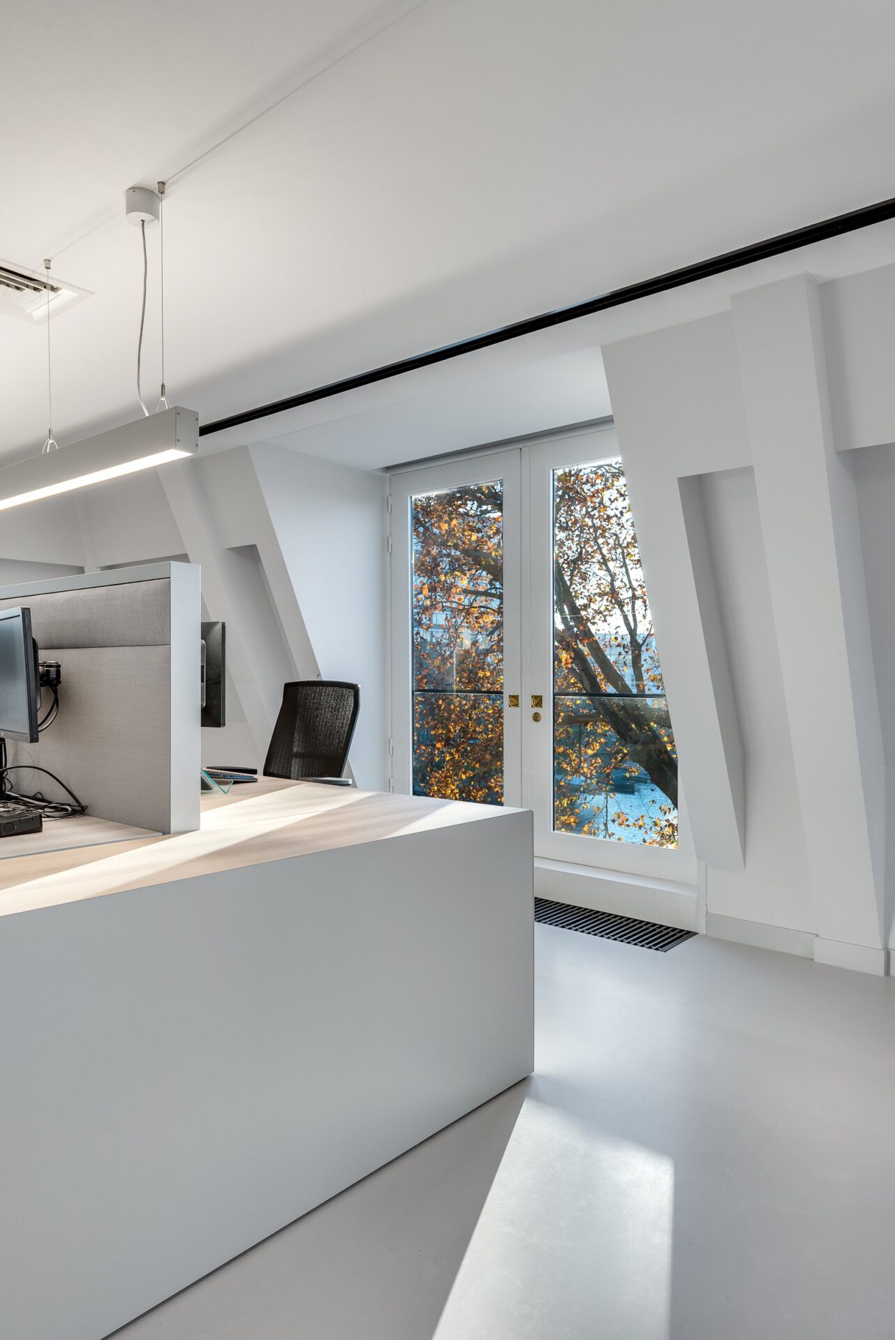 Office villa with bold paint colors