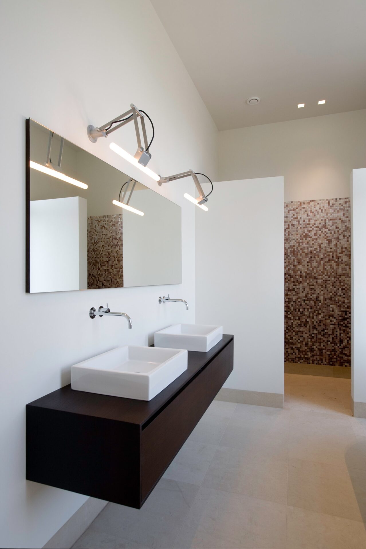 A serene residence in monochrome with a modern design