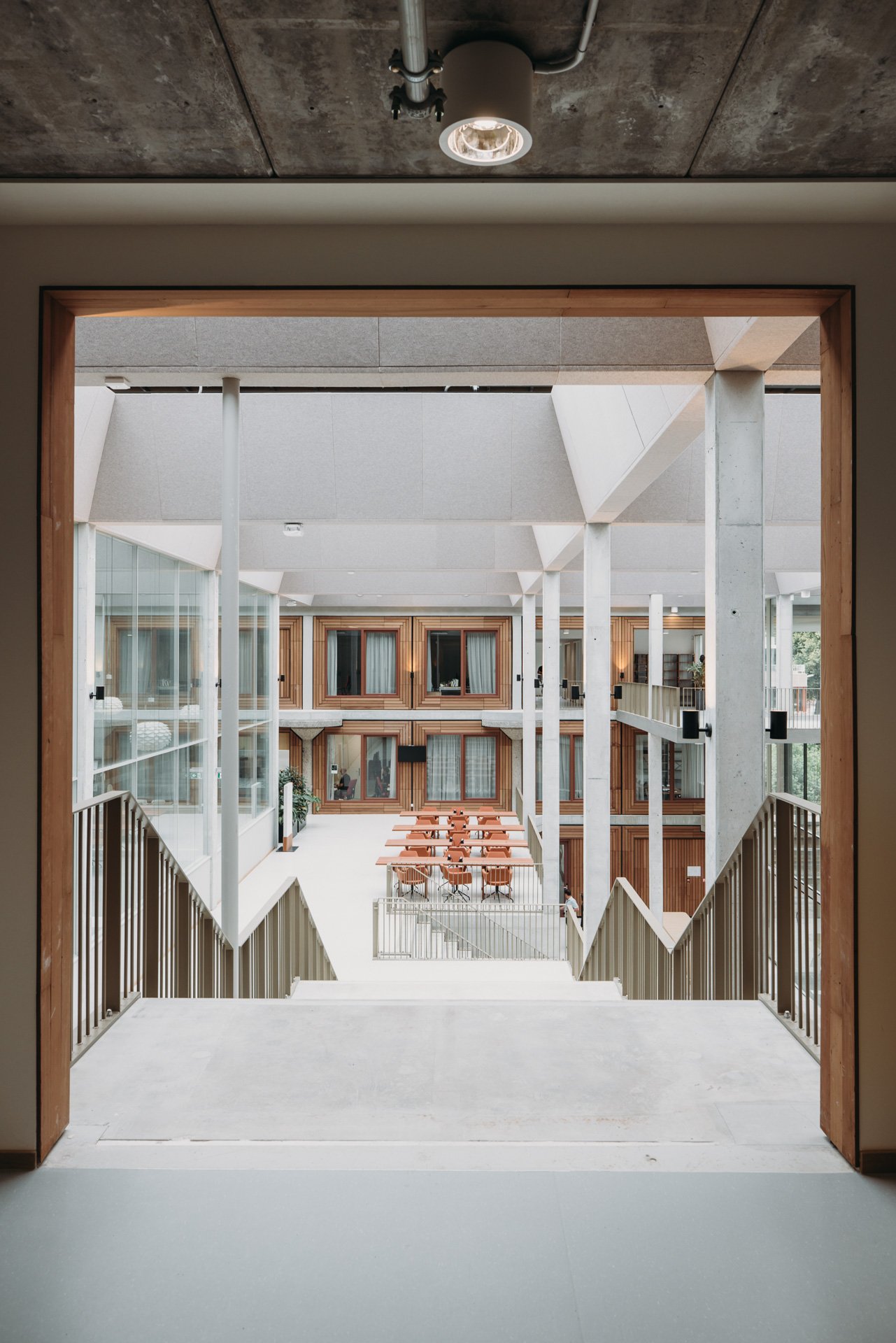 Interior view of the Herta Mohr Building with natural light