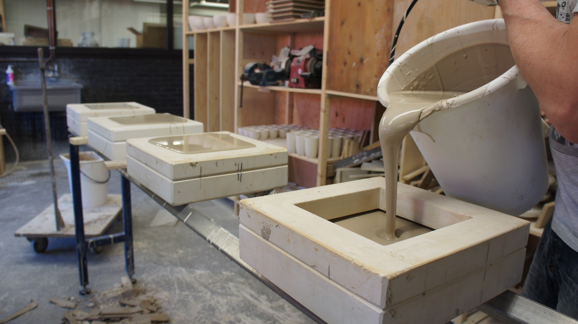 Havengebouw Amsterdam buffet island with tiles