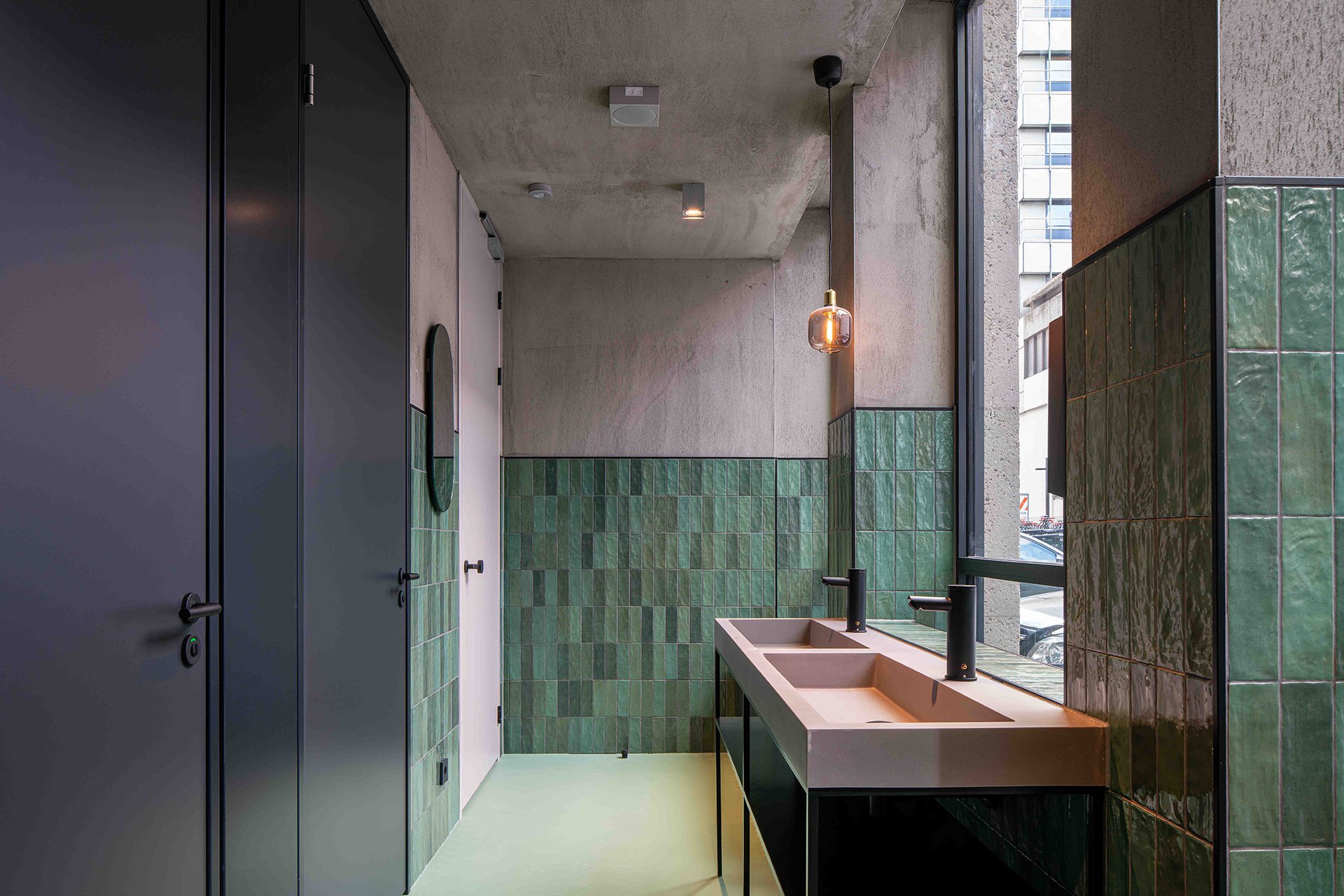 architecture design, interior architect Fokkema & Partners, Timeless, The Cath, renovation, raw, concrete structure, luxurious tiles