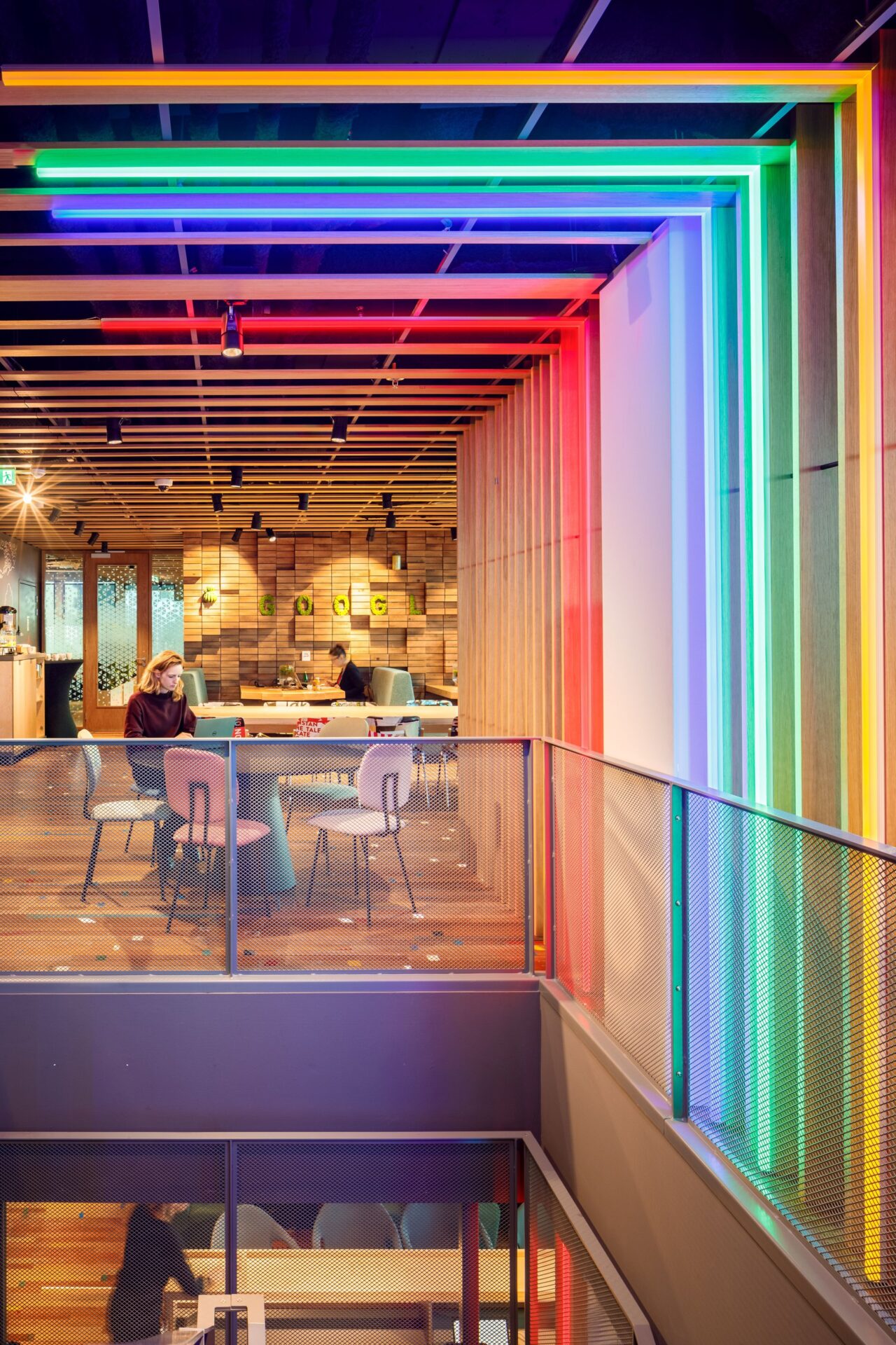 Google Amsterdam office with moody and edgy atmosphere