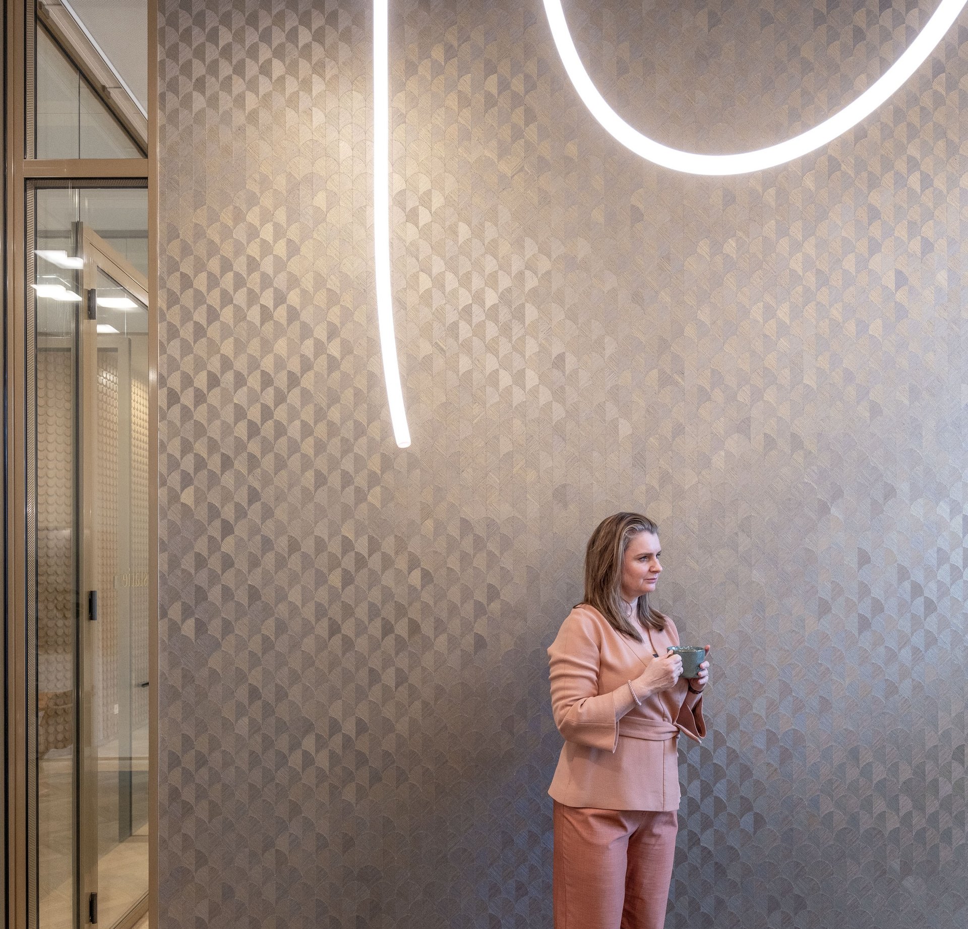 Office design with group workspaces