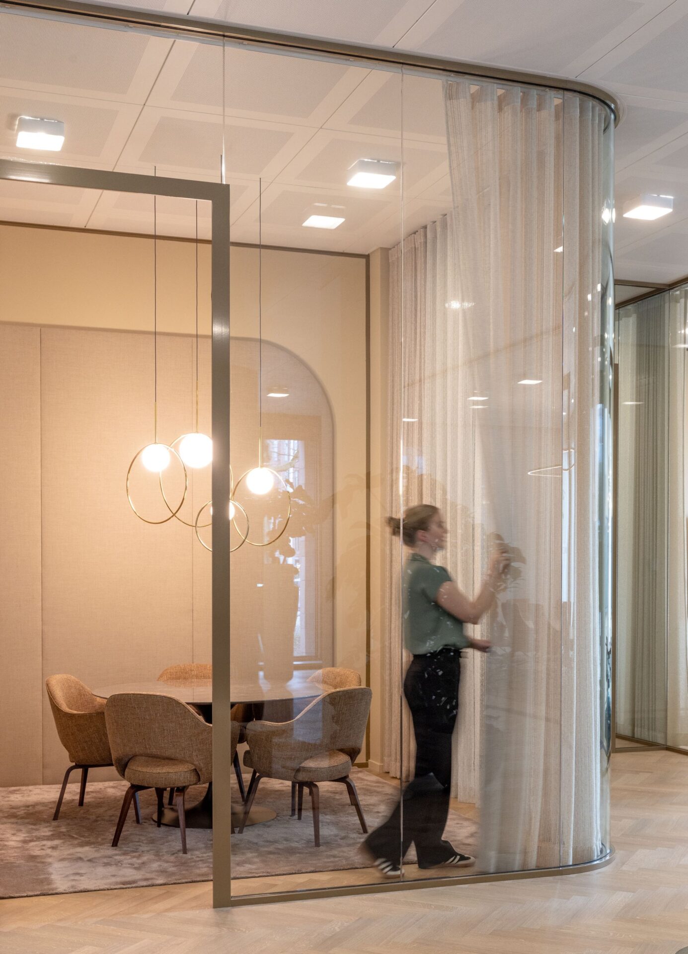 Portrait view of modern office design