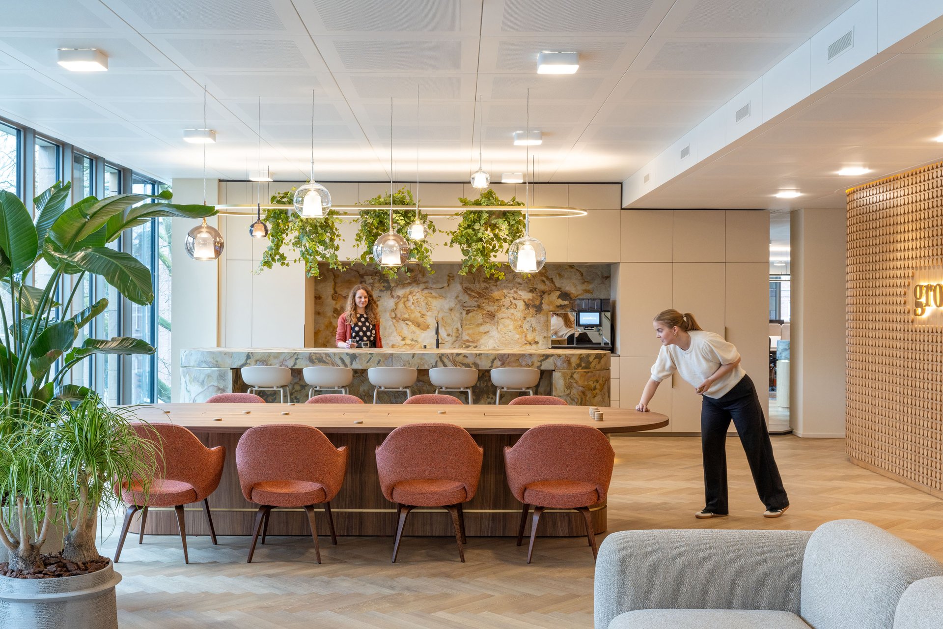 Collaborative office space with custom design