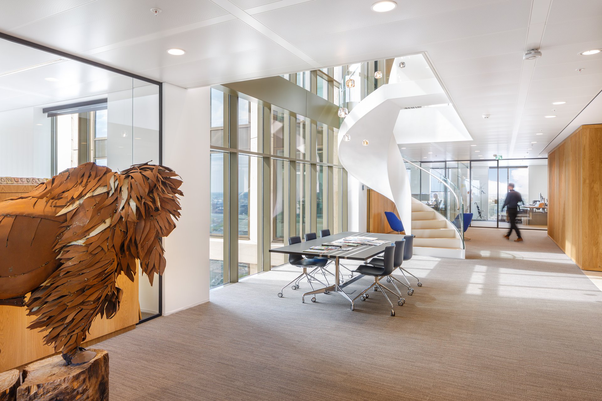 Interior design details in NautaDutilh penthouse.