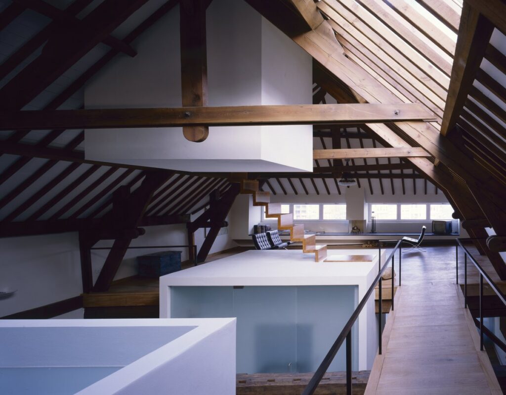 Architectural details of the loft.