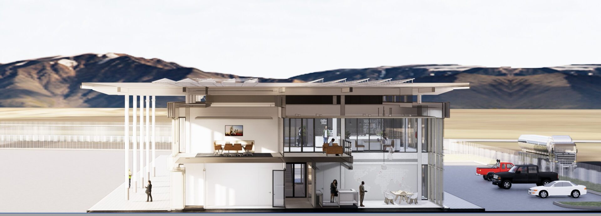 Architectural section of the Vopak terminal