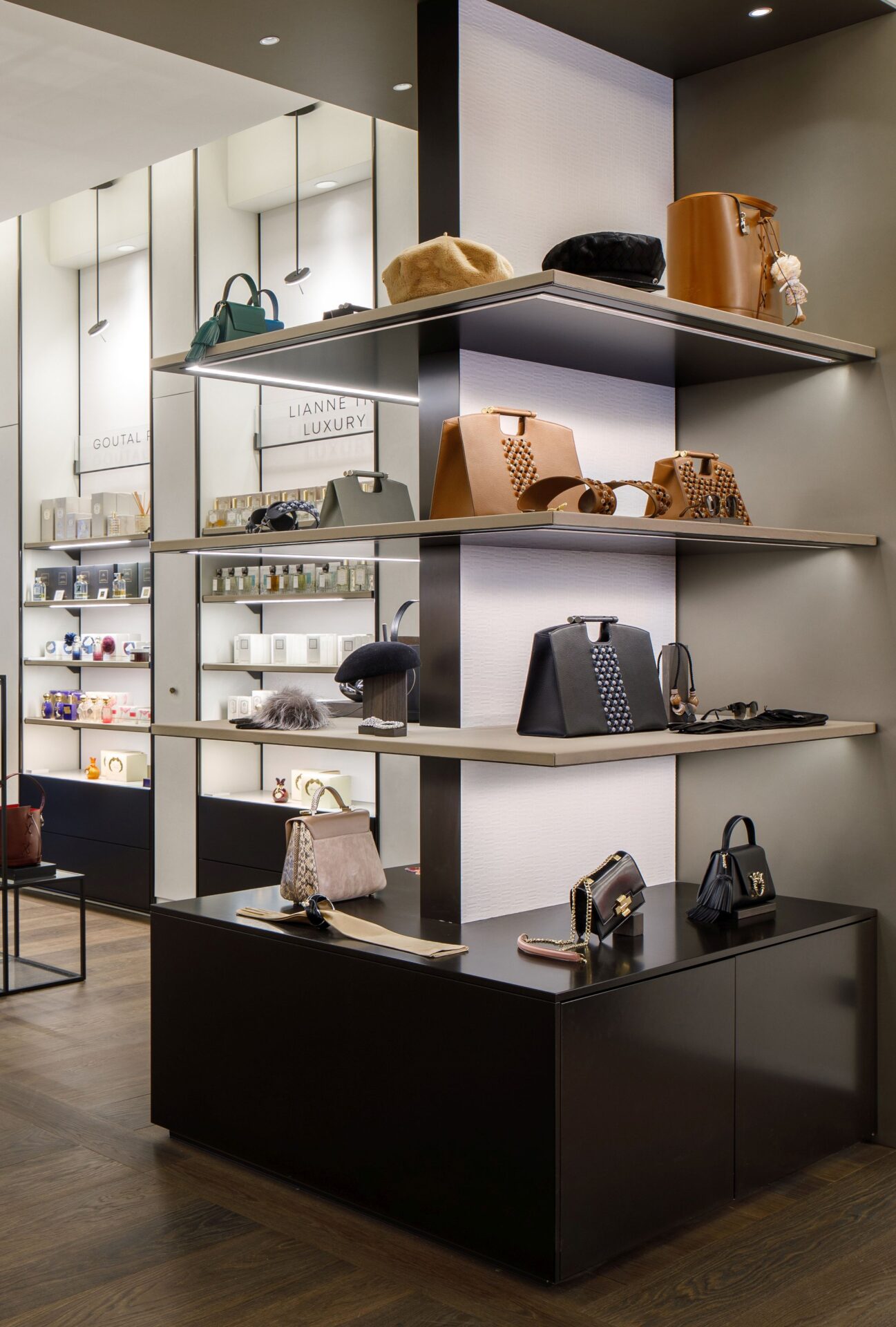 Boutique interior with balanced lighting