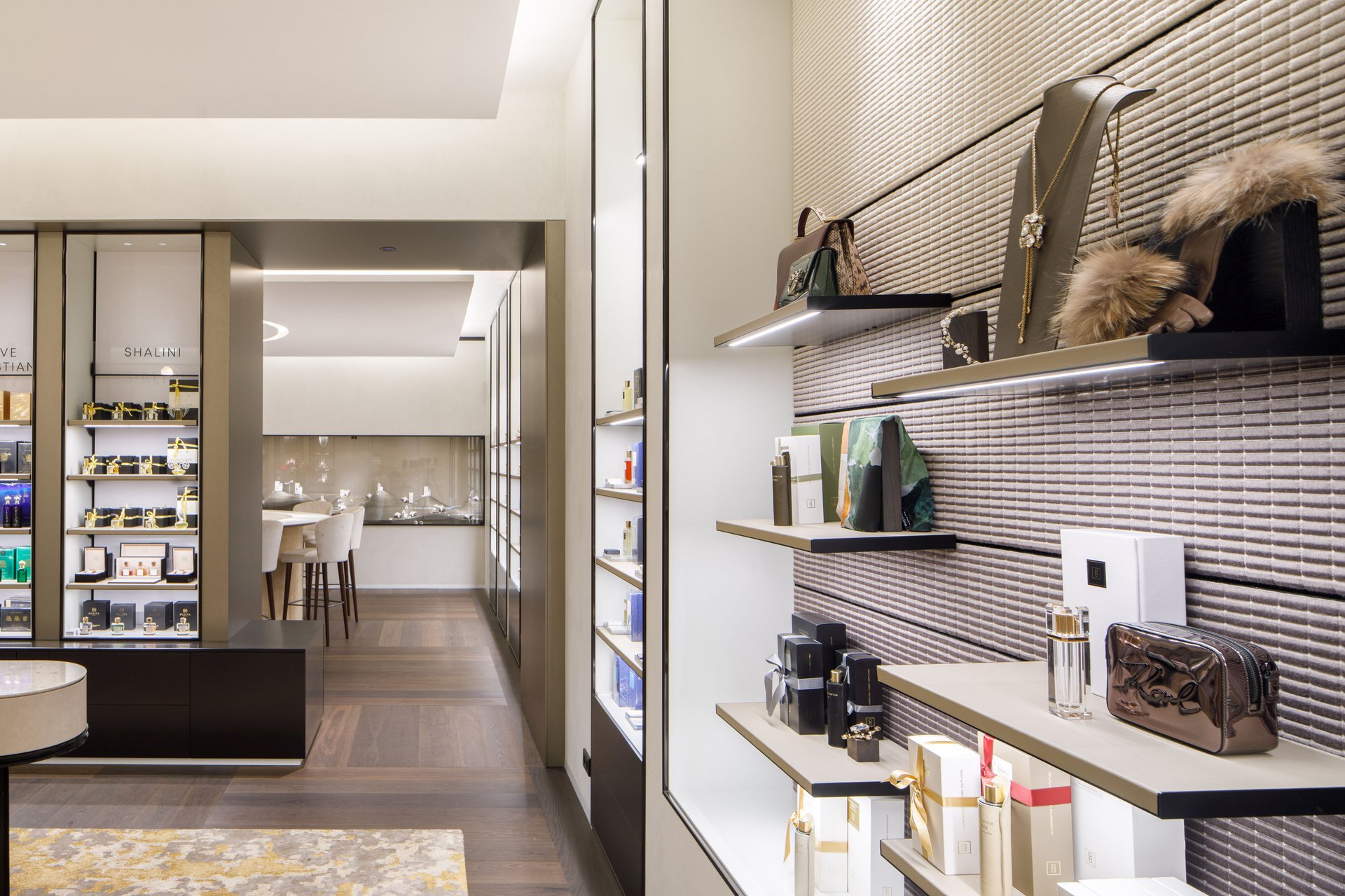 Boutique interior with refined lighting