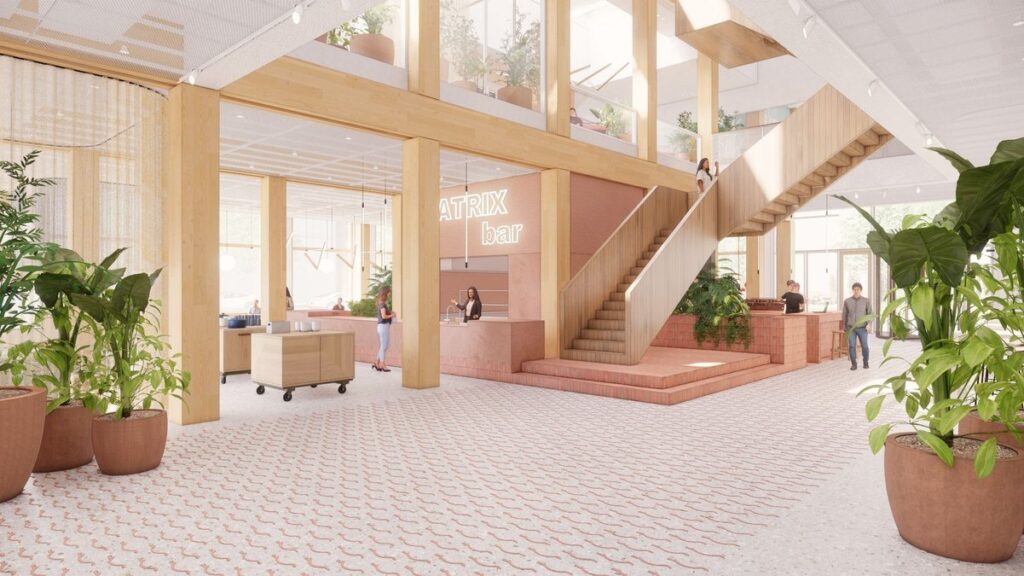 Interior design of the Matrix Innovation Center