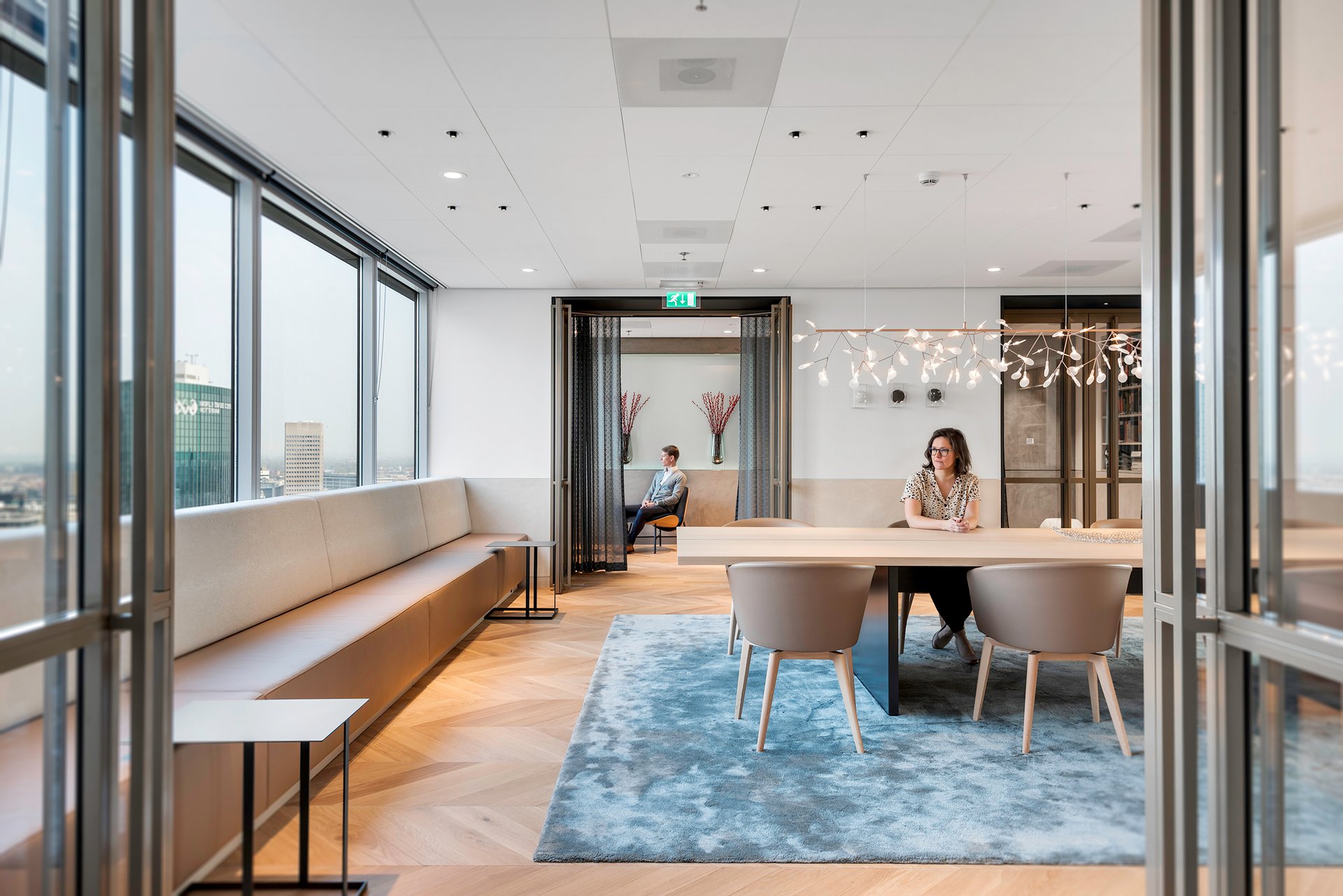 Office interior with natural lighting