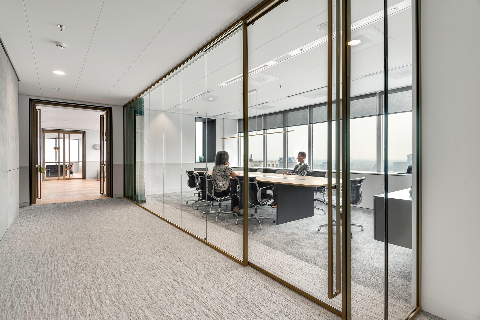 Interior view of the office with contemporary design