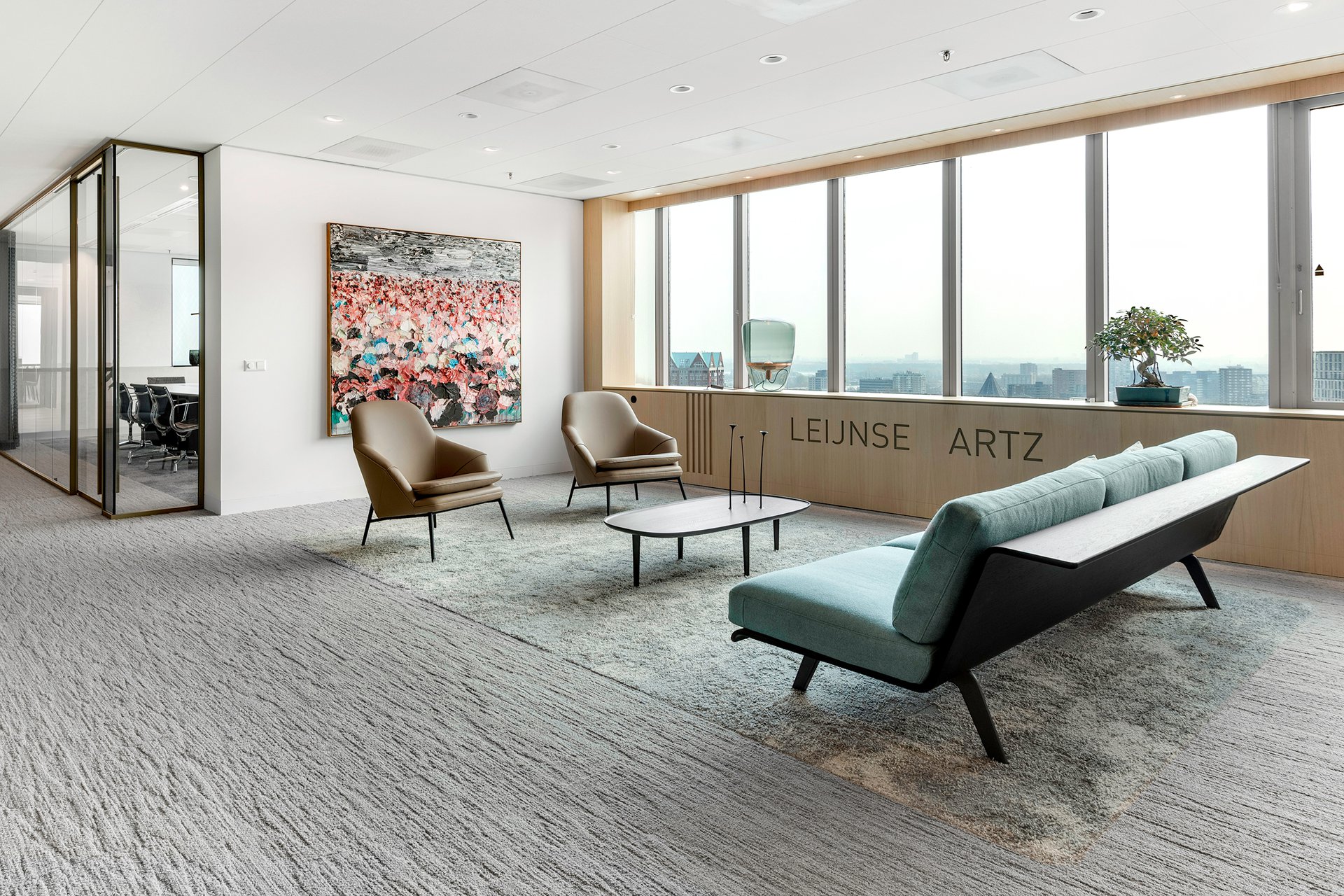 A modern version of the ‘ensuite’ office with great city views