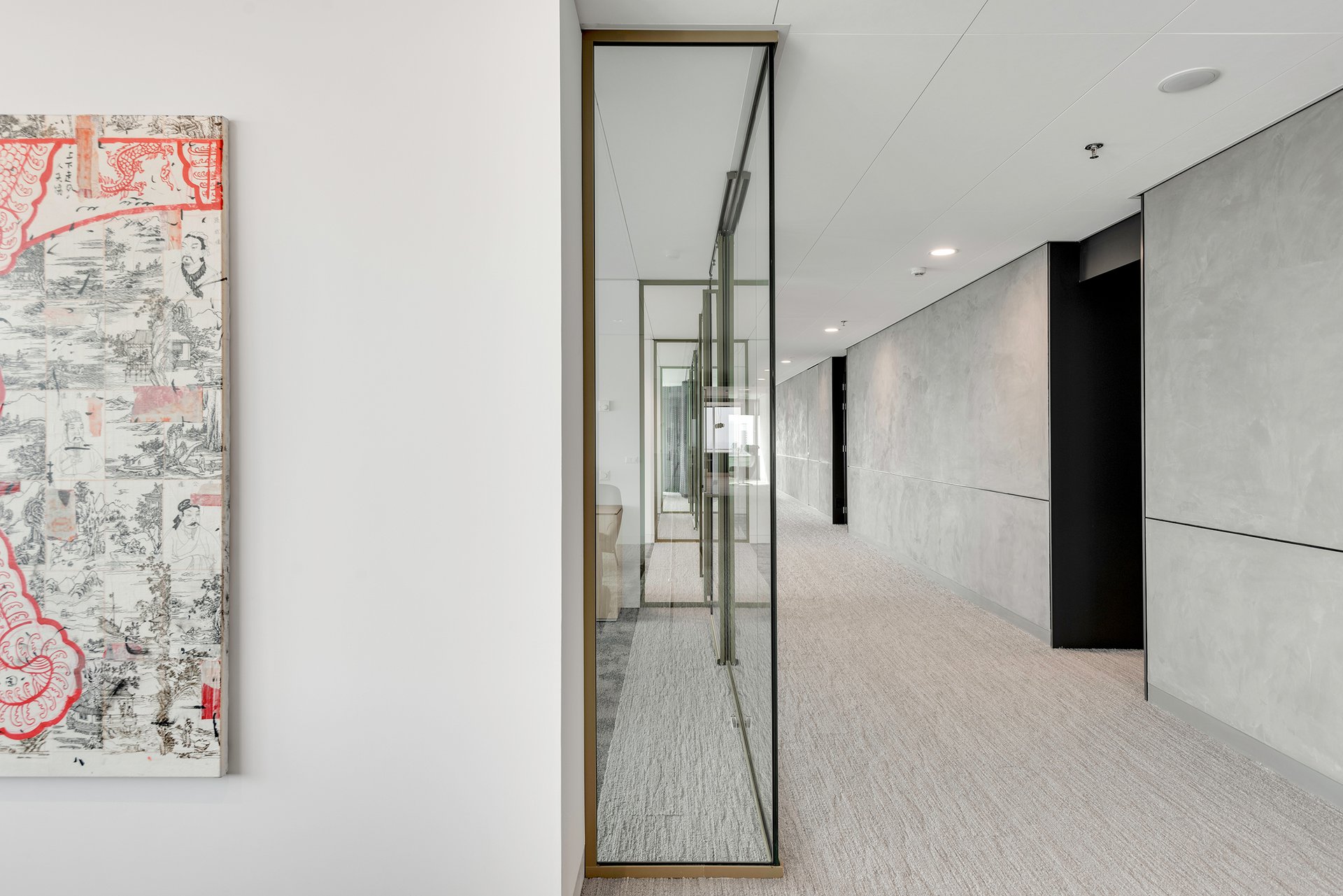 Office corner with city views