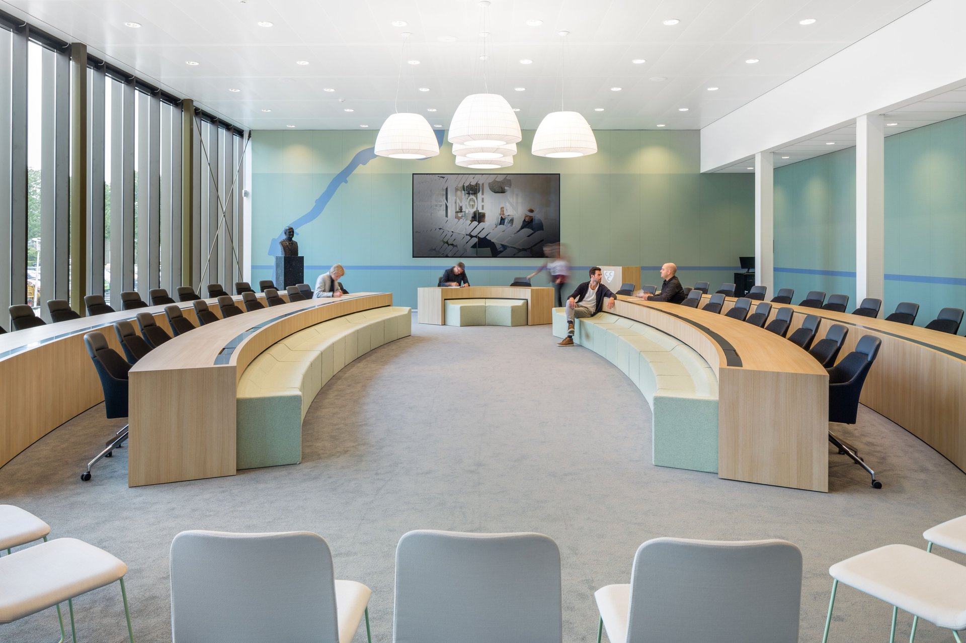 The surrounding landscape of Krimpen aan den IJssel featured in its council chamber