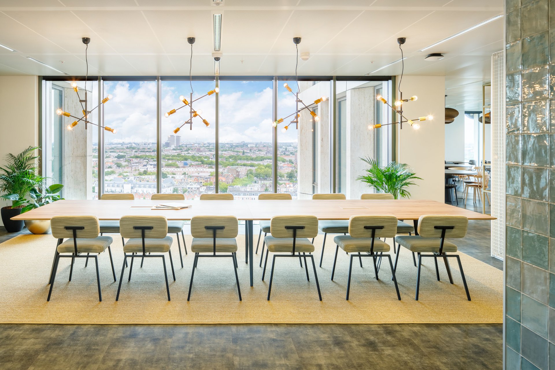 Interior view of Rabobank with open spaces
