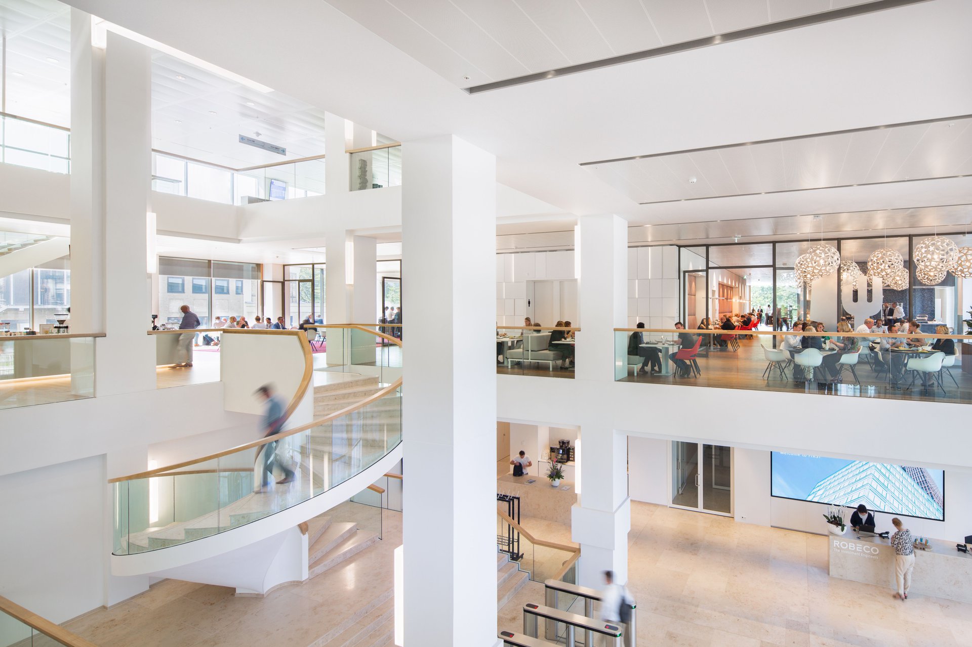 Robeco office interior with large open spaces