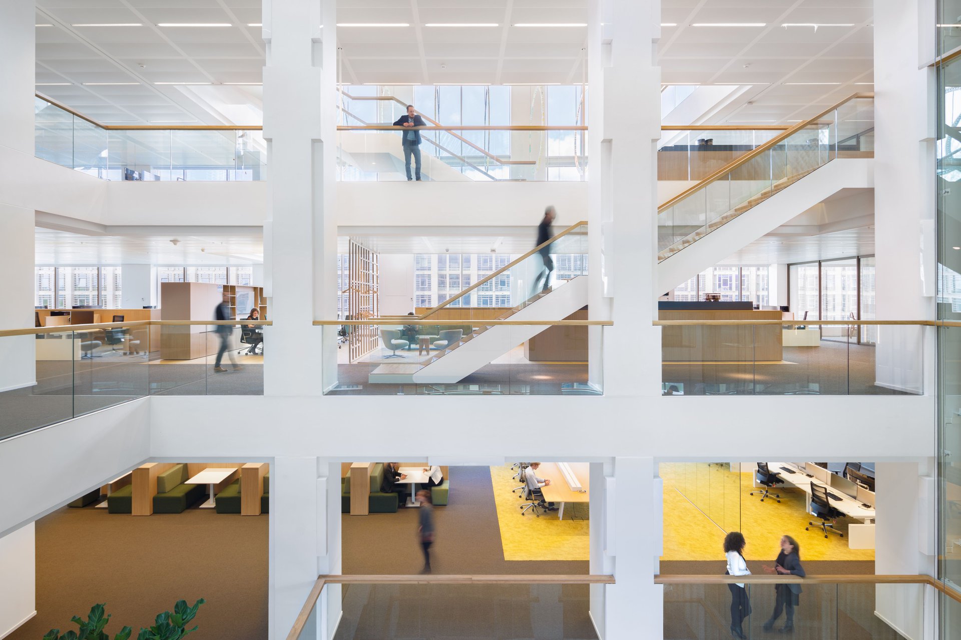 Robeco office interior with colorful pantry areas