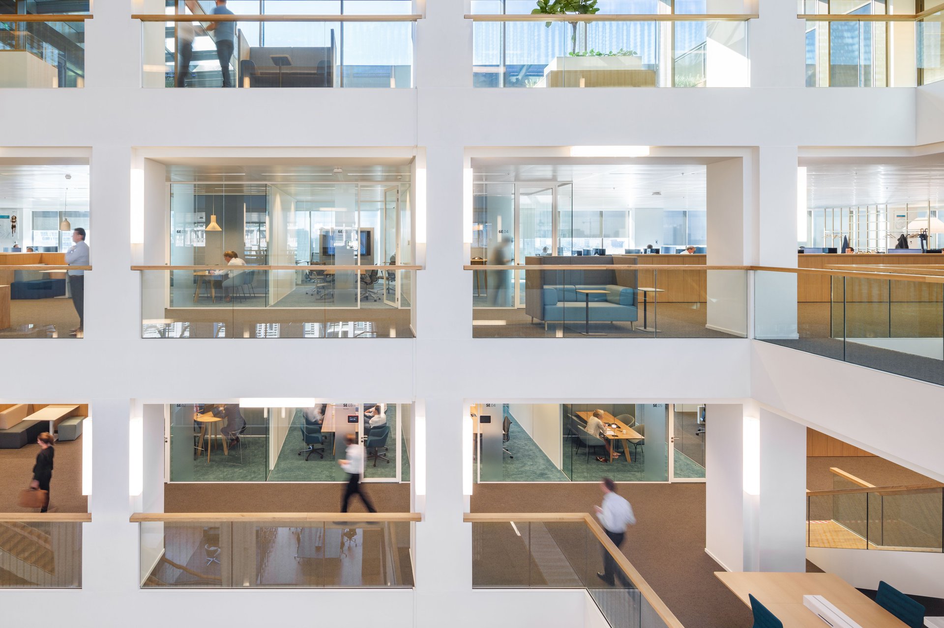Robeco office interior with light fixtures