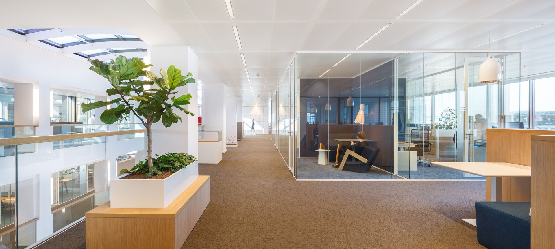 Robeco office interior with open meeting areas