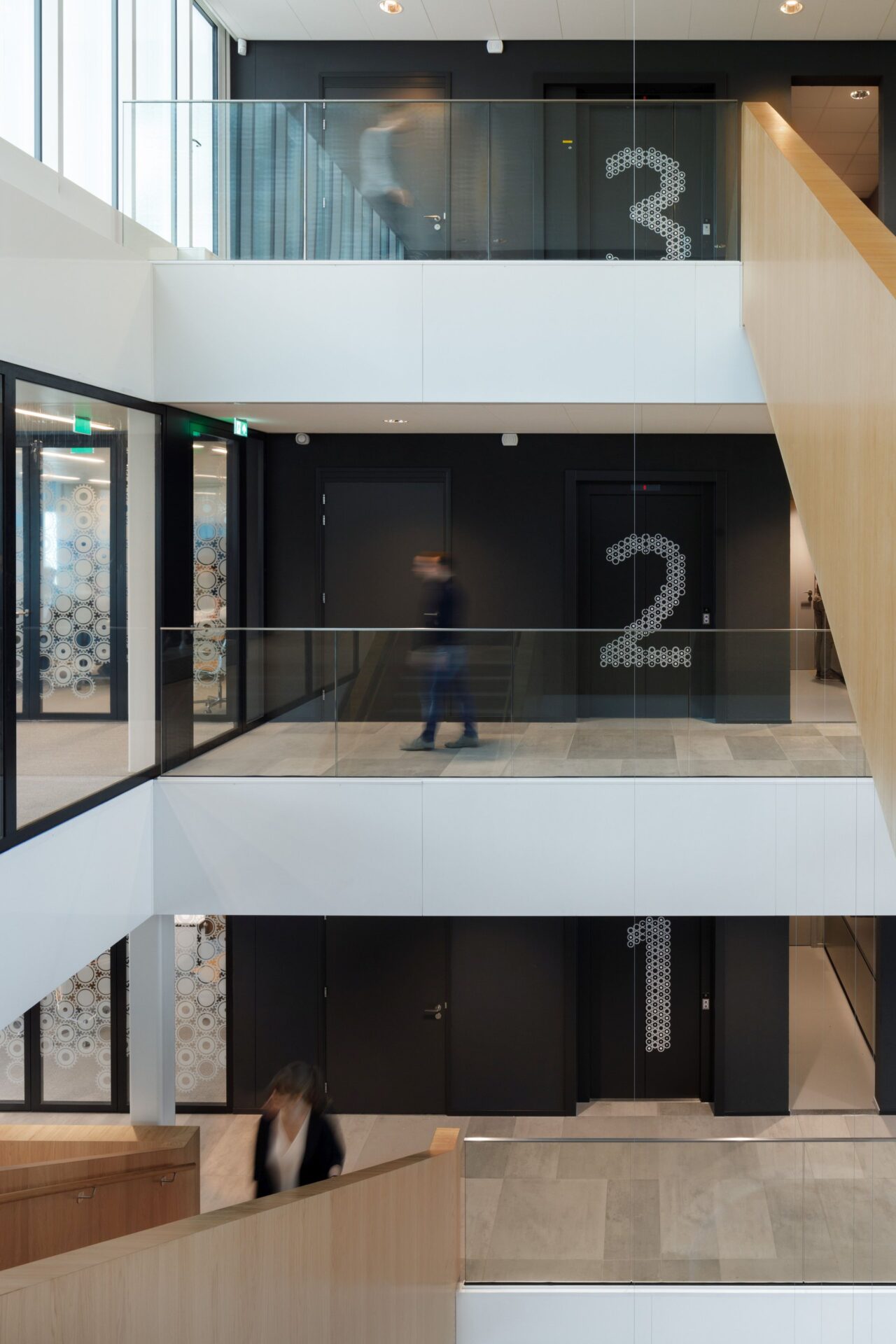 The European head office features a bold showroom and a crisp work environment