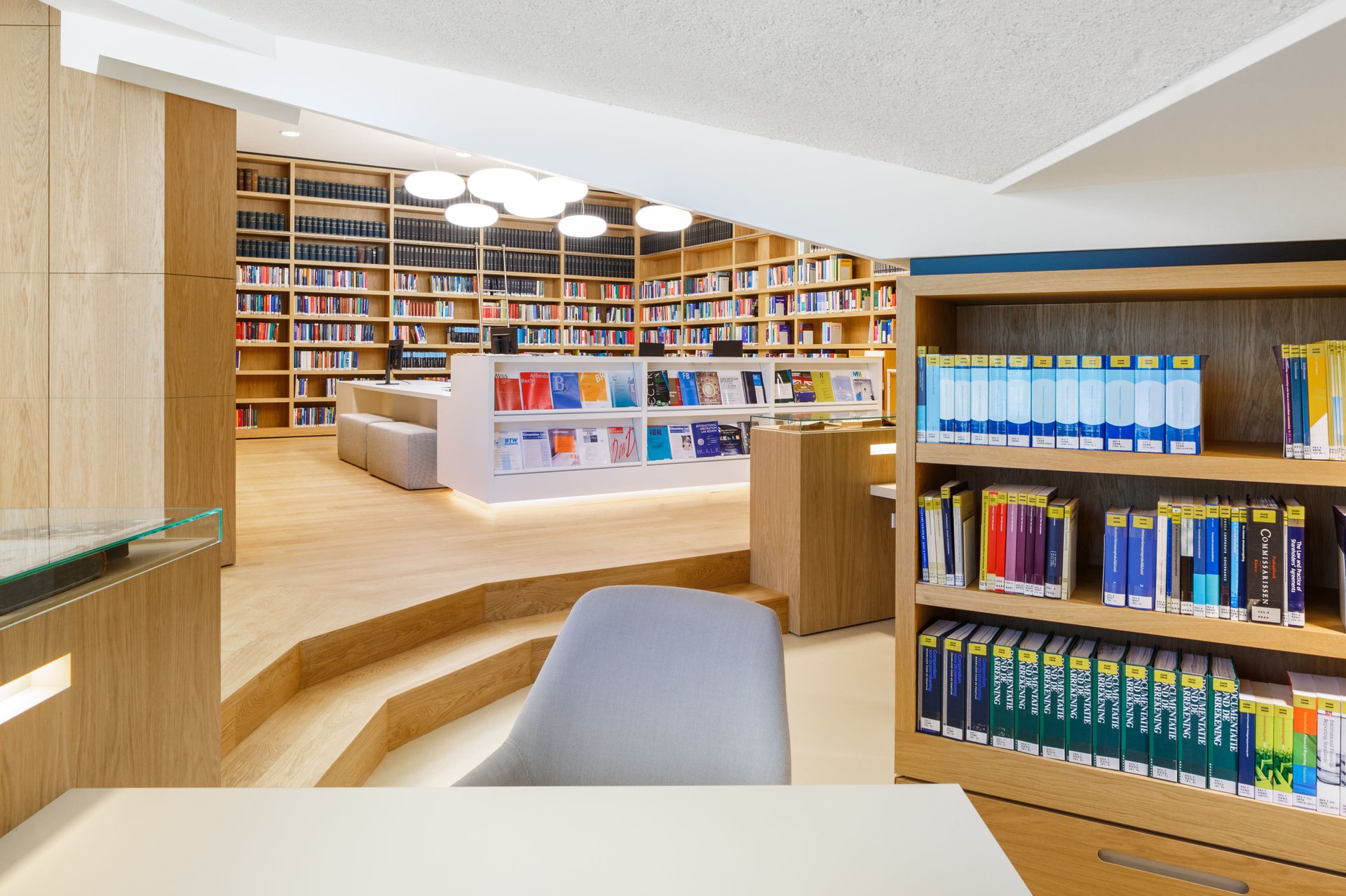 Fluidity between spaces, spectacular voids, exciting routing and the symbiosis between the interior elements and the building.