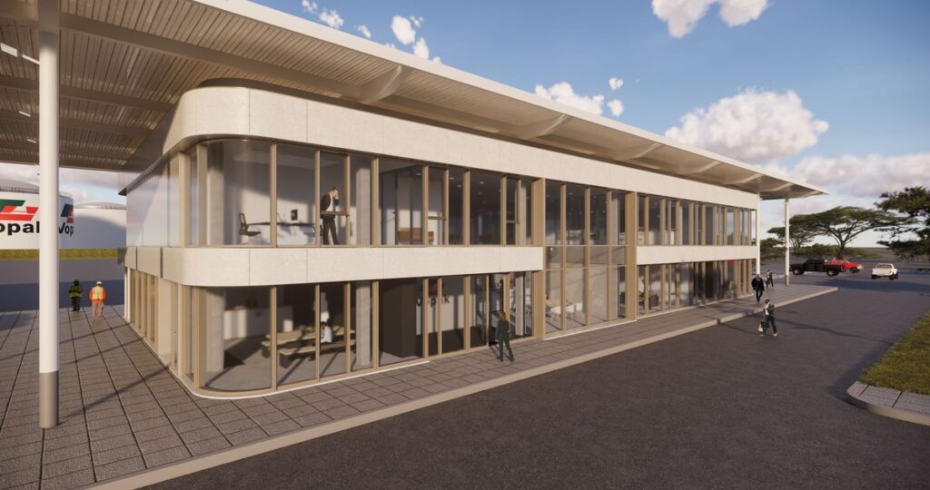 Another render of the sustainable new build for Vopak in South Africa