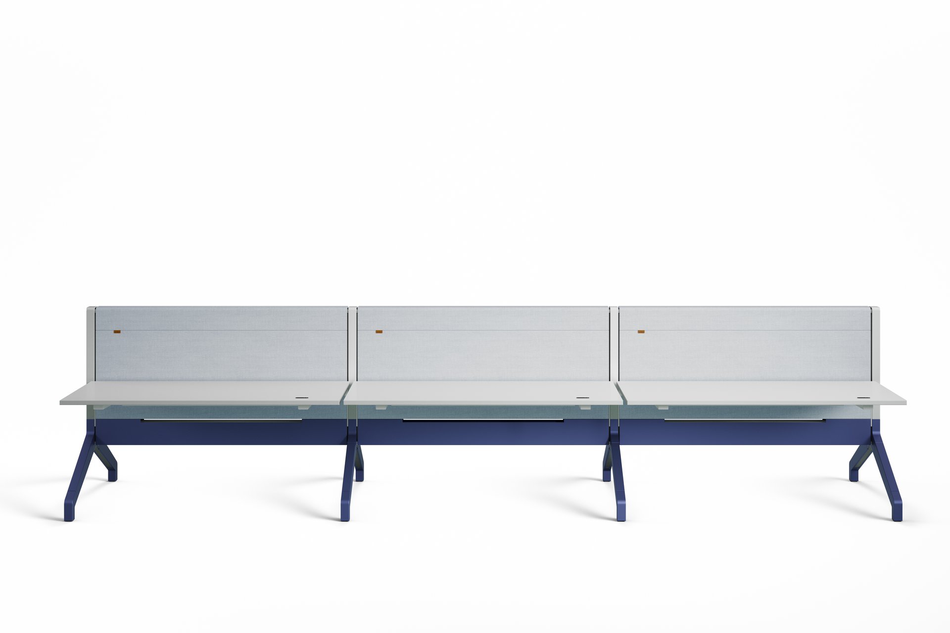 Ypsilon desk setup in an office environment