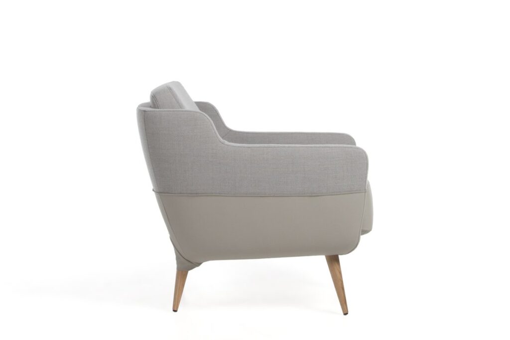 Armchair inspired by nature and robust materials